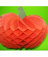 Halloween Paper Accordion JOL Orange Pumpkin Table Decoration  Vintage F... - £15.55 GBP