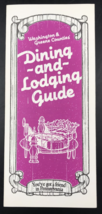 VTG 1980s Dining &amp; Lodging Hotel Guide Washington &amp; Greene Counties PA Brochure - $12.19