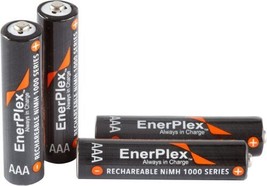 4-Pack EnerPlex Rechargeable Nimh 1000 Séries Piles AAA - £10.30 GBP