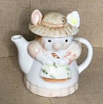 Vintage Anthropomorphic Country Cat Decorative Teapot Cottagecore Grandm... - $11.88