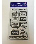 Stickopotamus Stickers Sheet General Captions Photo Thought Bubbles Word... - £3.13 GBP