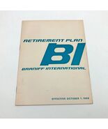 Braniff Airlines Employees Handbook Retirement Plan October 1966 Vintage - $363.49 MXN
