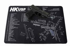 Gun Cleaning Mat for HK USP heckler &amp; koch Breakdown Schematics Parts Diagram - £12.50 GBP