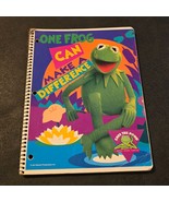 Vintage 90s Spiral Mead Notebook Kermit The Muppets Jim Henson Save the ... - $527.37 MXN