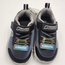 S Sport By Skechers Toddler Boys' Donny Light-Up Sneakers - Black/Blue Size 6 - $15.54