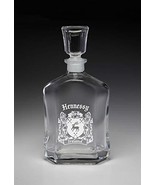 Hennessy Irish Coat of Arms Whiskey Decanter (Sand Etched) - $64.05 CAD