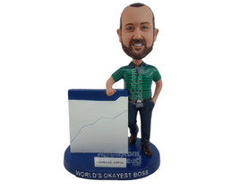 Custom Bobblehead Boss With A Chart Nearby - Careers &amp; Professionals Corporate &amp; - £79.93 GBP