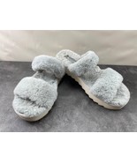 Koolaburra by Ugg Slippers Women 9 M Fuzzy Shoes Gray Fur Strap Slip On ... - $506.94 MXN