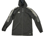 Adidas Mens Black Aeroready Long Sleeve Full Zip Hooded Track Jacket US ... - $21.75
