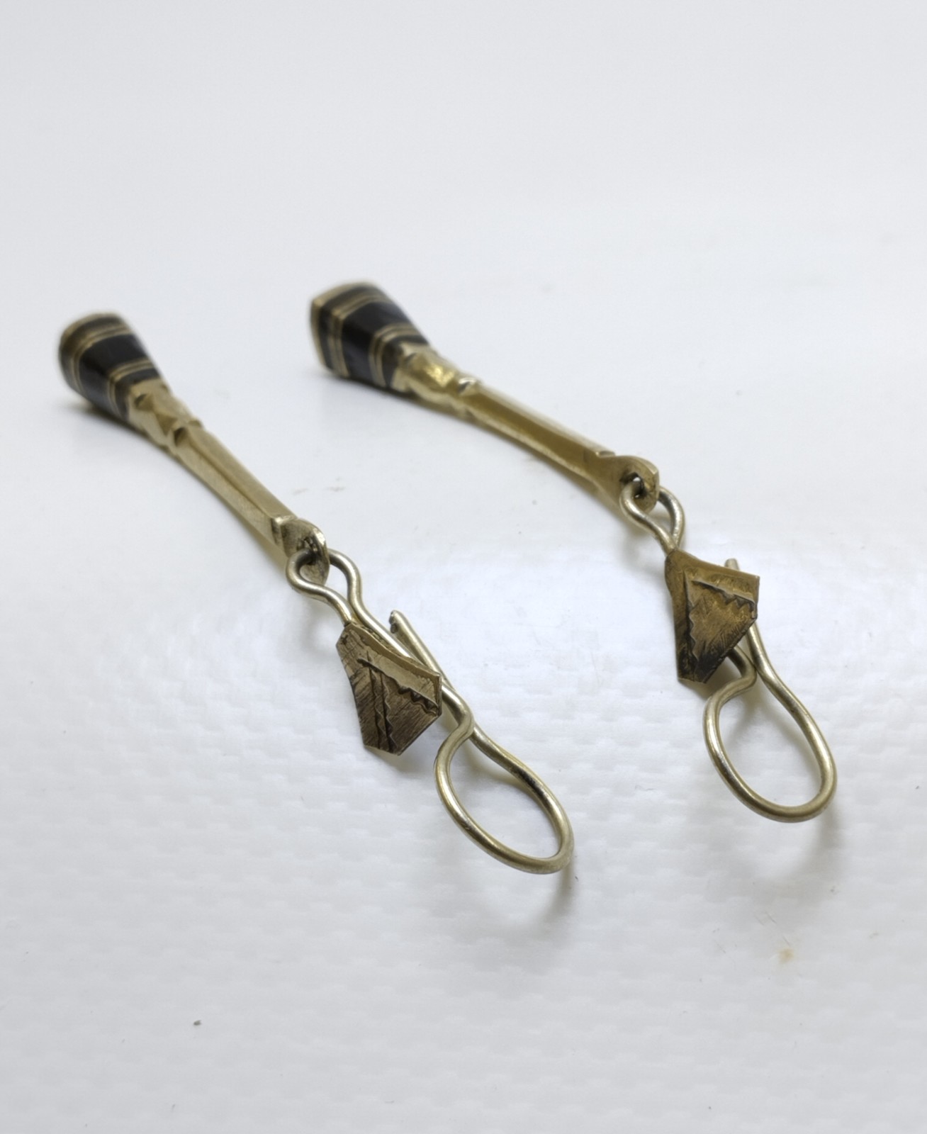 Vintage Tuareg Silver Long Drop Earrings – Handcrafted Tribal Design Item image 4