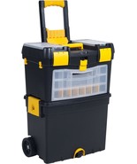 Portable Toolbox With Wheels - Stackable Tool Chest With Drawers - Mobile - £56.93 GBP