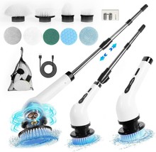 Electric Spin Scrubber, Cordless Cleaning Brush with Adjustable &amp; Detachable - £23.19 GBP