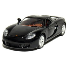 Brand New 5&quot; Kinsmart Porsche Carrera GT Diecast Model Toy 1:36 Black - £14.15 GBP