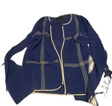 FINITY Women’s Blue White Sweater Top Size Large - $4.99