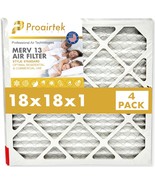 Proairtek AF18181M13SWH Model MERV13 18x18x1 Air Filters (Pack of 4) - £23.52 GBP