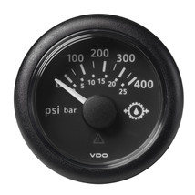 Veratron 2-1/16&quot; (52mm) ViewLine Transmission Oil Pressure 400 PSI/25 Bar - Blac - £43.17 GBP