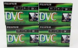 Fuji Film DVC 60 Min SP Mode 90 LP Mode New Sealed 4 Single Packages Japan Made - £11.12 GBP