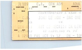Vintage John Lennon Bag One Art Gallery Show Ticket Stub 1981 St. Louis Missouri - £57.64 GBP