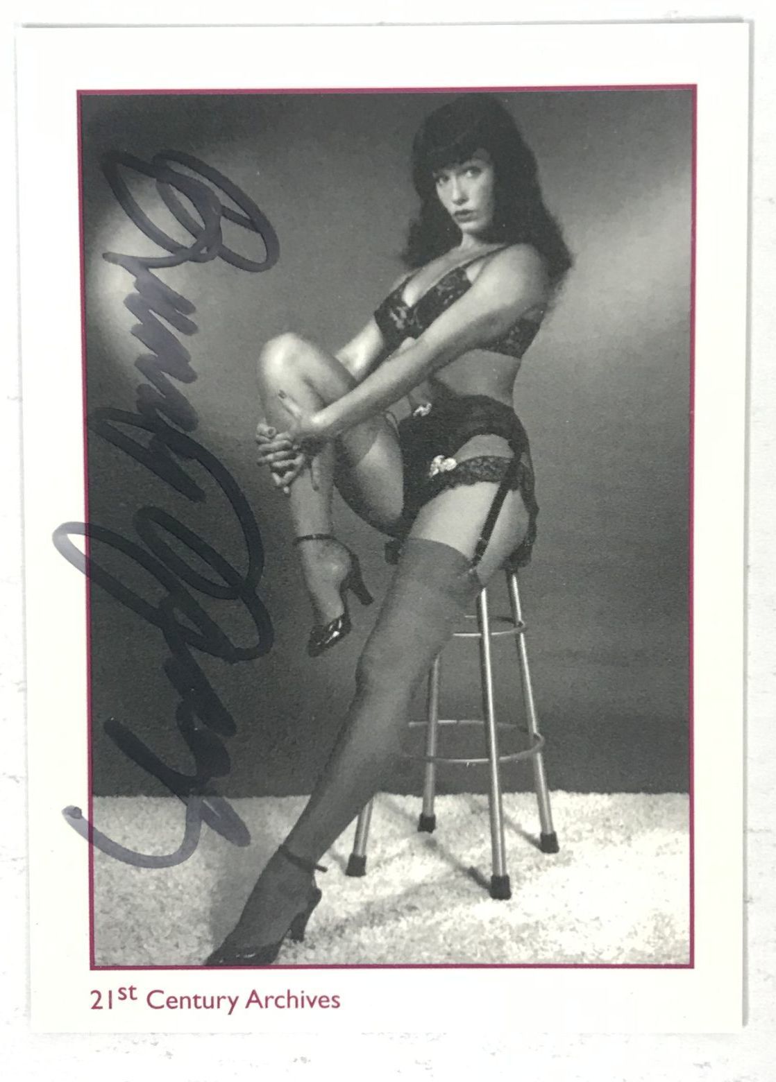 Primary image for Bunny Yeager (d. 2004) Signed Autographed 1995 Bettie Page Trading Card - COA