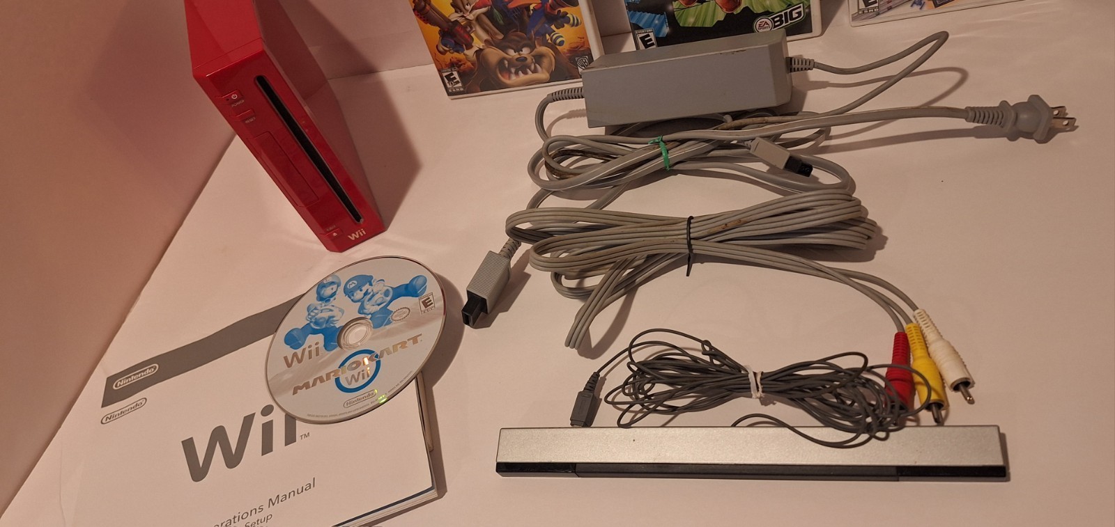 Rare Red Nintendo Wii Video Game Console System GameCube w/ Extras Item image 2