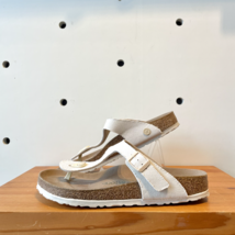 40 / 9 US - Birkenstock White Canvas Vegan Textile Gizeh Sandals Shoes 0... - $49.00