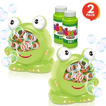 Frog Bubble Machine Set For Kids - 2 Pack - Includes 2 Bubbles Blowing - £31.46 GBP