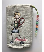 VintagePull String Tennis Themmed Hand Bag Customized for Brenda  7 x 4.... - £14.76 GBP
