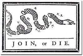 Join or Die - 4&quot; x 6&quot; Decal - $2.10