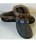 Isotoner Women’s Gray Memory Foam Faux Fur Slip-On Slipper L 9.5-10 - $12.86