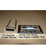OEM 71 Cadillac Deville LEFT TOP FENDER TURN SIGNAL INDICATOR CHROME TRI... - $67.82 CAD