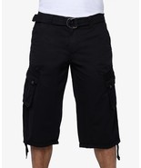 X-Ray Men&#39;s Belted Capri Cotton Cargo Shorts - Black-32W - €25,60 EUR