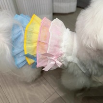 Puppy Summer Rainbow Chiffon Cake Layer Skirt, Pet Cat Dog Skirt, Pet Cl... - $16.99