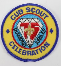 Vintage 75th Diamond Jubilee Cub Scout Celebration Blue Boy Scout Camp Patch - £9.19 GBP