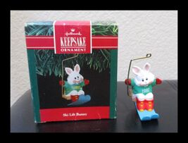 Hallmark Keepsake Ski Lift Bunny Ornament 1991 - €8,50 EUR