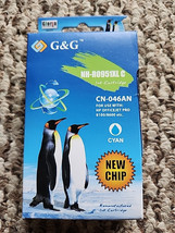 G&amp;G NH-R0951XL C Cyan Ink Cartridge CN-046AN HP 8100/8600/8600 plus New ... - $19.80