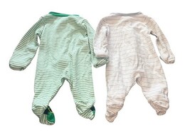 Newborn Sleepers Lot Carter’s Cloud Island w Mittens NEW Baby NB image 5