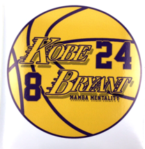 Kobe Bryant Sticker Mamba Mentality  Purple Gold 8 24 Basketball In Memo... - $7.12