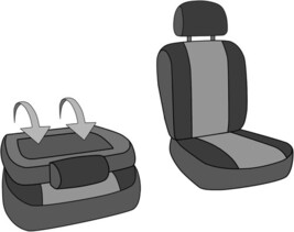 Front Buckets Seats 2008-2022 Toyota Sequoia CalTrend DuraPlus Seat Covers Black image 3