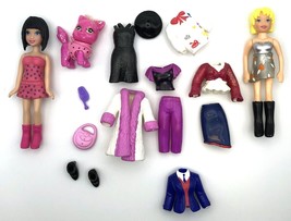 Polly Pocket Lot With Dolls, Clothing, Shoes and Accessories - £15.96 GBP