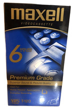 Premium Grade Maxell 6 Hours T-120 VHS Blank Video Tape  BRAND NEW Sealed-SHIP24 - £3.14 GBP