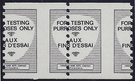 Canada - Scarce Test/Dummy Misperf Error / EFO &quot;For Testing Purposes Only&quot; MNH - £15.73 GBP
