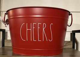 Rae Dunn Holiday Christmas Party Ice Cold Metal Drink Tub Bucket Handles... - $50.00