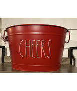 Rae Dunn Holiday Christmas Party Ice Cold Metal Drink Tub Bucket Handles... - $50.00