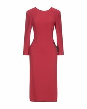 Boutique Moschino Dress Red Crepe Sheath Cocktail Dress 42 IT / 8 US $895 - £129.08 GBP