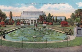 Entrance Shaw&#39;s Garden St. Louis Missouri MO Postcard 1946 - £2.38 GBP