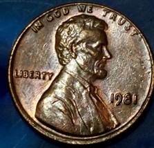 1981 Lincoln Memorial Penny. No Mint Mark. Off Center Free Shipping  - £3.95 GBP