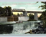 First Lock and STR Bridge Kingston Mills Ontario Canada 1910 DB Postcard Q4 - $2.92
