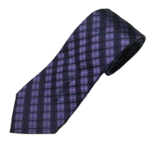 Calvin Klein 100% Silk Plaid Tie Purple Color - $23.91