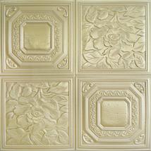 Dundee Deco PJ2214 Green Gold Shapes, Flowers 3D Wall Panel, Peel and Stick Wall - £10.17 GBP+