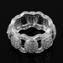 2Ct Round Cut Cubic Zirconia Eternity Wedding Ring 14K White Gold Plated-Silver - £102.53 GBP